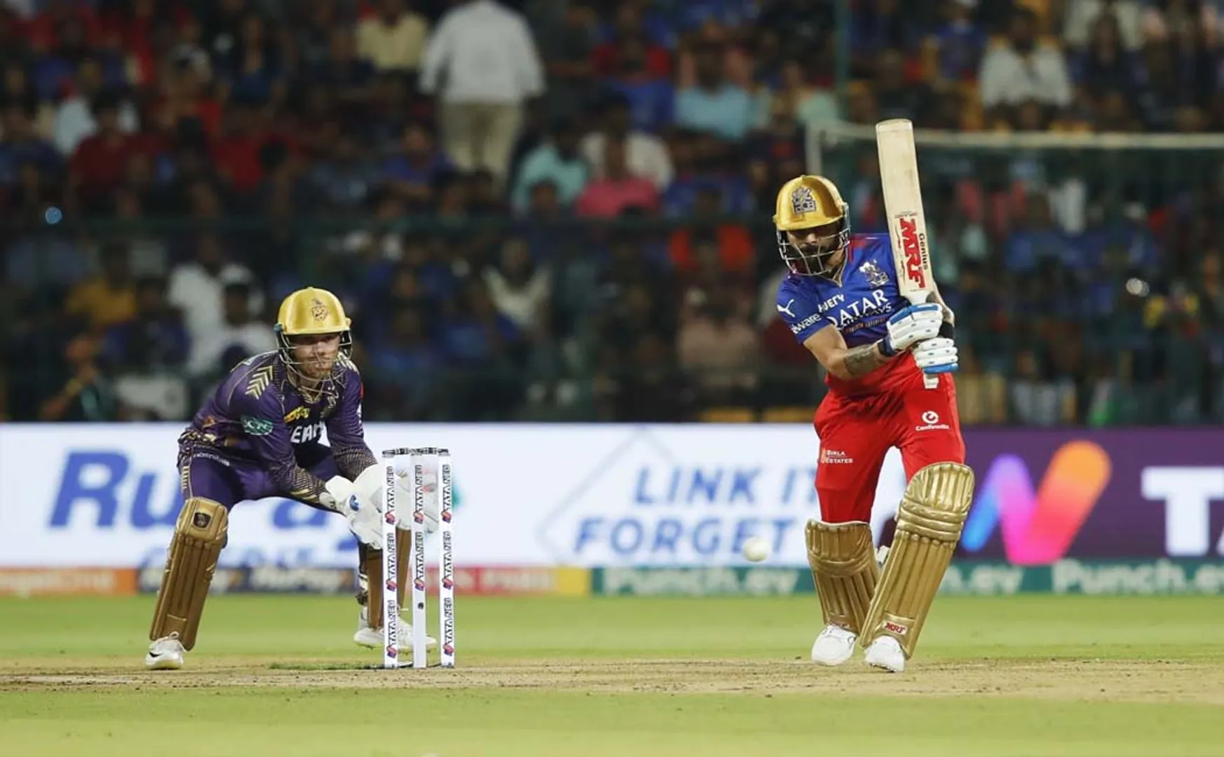 rcb vs kkr ipl live score update kohli played important knock